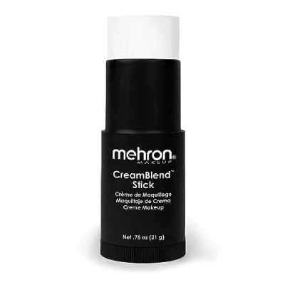 Abbildung von Mehron Make up CreamBlend Stick Gesichtsbemalung, Körperbemalung und Grundierungscreme Körperfarbe Stift (White)