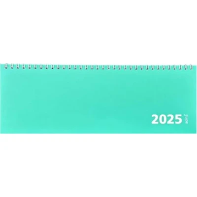 Abbildung von Adina Tischquerkalender 1 Woche auf 2 Seiten Kartondeckel Schreibtischkalender Tischkalender 30x10cm mintgrün