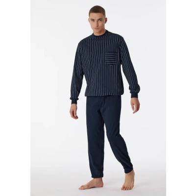 Abbildung von Schiesser Comfort SET Pyjama, Herren, Größe: 27, Nachtblau