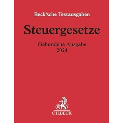 Abbildung von Steuergesetze Gebundene Ausgabe 2024: Einkommen und Lohnsteuer, Körperschaftsteuer, Umwandlungssteuer, Bewertung, Erbschaftsteuer, Realsteuern, ... 1. Mai 2024 (Texte) (Beck&#039;sche Textausgaben)