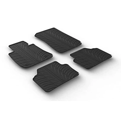 Abbildung von Gledring 0350 Fußmattensatz Gummi vorne und hinten 4 schwarz 750mm 550mm BMW: 3 Touring, Limousine