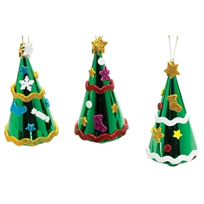 Abbildung von Baker Ross FE858 Weihnachtsbaumkugel Dekoration Bastelset Packung mit 6, Bastelt Eure Eigenen Weihnachtsdekorationen, Kugel Dekorationen für Kinder zum Basteln und Aufhängen