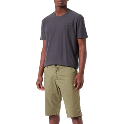 Abbildung von TOM TAILOR Herren Chino Bemuda Shorts mit Stretch 1031444, 29003 Olive Branch Green, 32