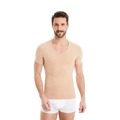 Abbildung von FINN Design Kompressions Shirt Kurzarm Shapewear, Herren, Größe: Large, Nude
