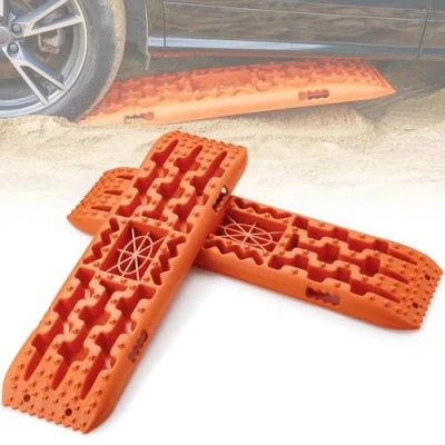 Abbildung von VEVOR 2 Stk. Traktionsbretter Traktionsband PP Schlamm Schnee Sand Lang Orange