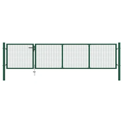 Abbildung von vidaXL Gartentor Stahl 350 x 75 cm Grün