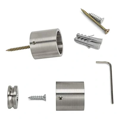 Abbildung von 1 Paar SO TECH® Schrankstangenträger Tube 25 Kleiderstangenhalter Schrankrohrlager Edelstahl