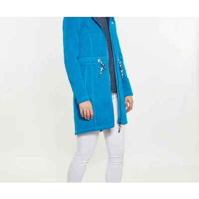 Abbildung von Strickfleece Mantel Schmuddelwedda M / Marine Melange 100% recyceltes Polyester