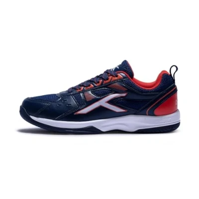 Abbildung von HUNDRED Raze Badminton Schuhe für Herren (Navy/Orange Rot. UK 8/US 9/EU 42)