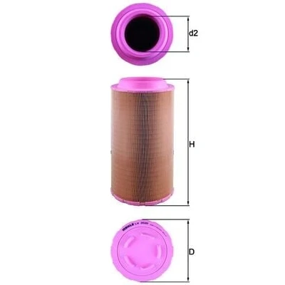 Abbildung von MAHLE ORIGINAL LX 2020 Luftfilter 401,0 197,0 Filtereinsatz