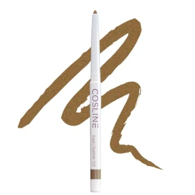 Abbildung von COSLINE Kajal und Eyeliner Nr. 103, Farbe: Gold, wisch wasserfest, weiches Auftragen, starke Pigmentierung, Vegan, Made in Germany