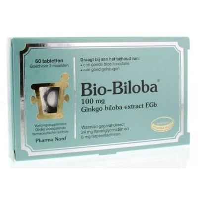 Abbildung von Pharma Nord Bio Biloba Ginkgo Tabletten 100 mg 60 Stück Gedächtnis &amp; Durchblutung