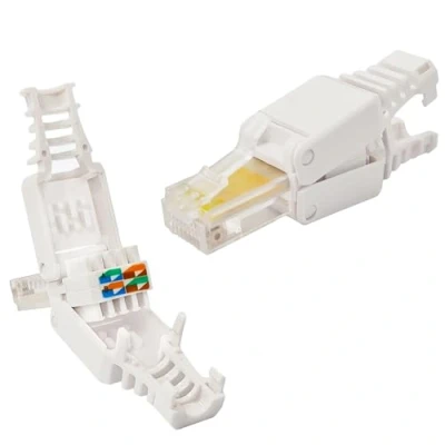 Abbildung von Premium X 10x Netzwerkstecker CAT5e RJ45 Adapter Kupplung für Verlegekabel Innenleiter LAN Stecker werkzeuglos