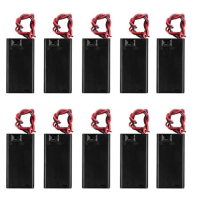 Abbildung von AEDIKO 10pcs 2 AA Battery Holder with Switch 2X 1.5V Case Wire ON/Off