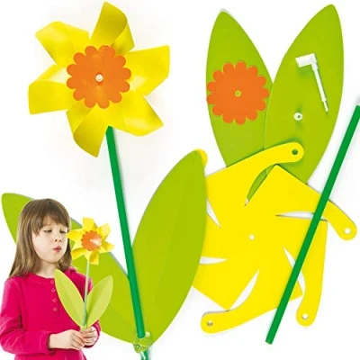 Abbildung von Baker Ross Bastelset Osterglocken Windmühle für Kinder zum Basteln zu Ostern 6 Stück