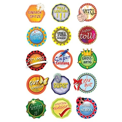 Abbildung von AVERY Zweckform 53130 Papier Sticker Buttons 30 Aufkleber, bunt