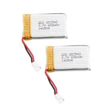 Abbildung von YUNIQUE GREEN CLEAN POWER Wiederaufladbare Lipo Batterien 3.7V 600mAh 2Stk Kompatibel mit Drohnen Syma X5, Cheerson CX 30W, Skytech M68, Wltoys F949 Lange Lebensdauer 42 x 25 9 mm 15 gr