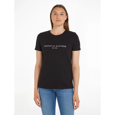Abbildung von Tommy Hilfiger Heritage Tshirt print schwarz, Damen, Größe: XXS, Schwarz