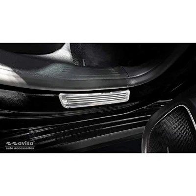Abbildung von Edelstahl Einstiegsleisten kompatibel mit Mercedes CLS II Shooting Brake (X118) 2019 2 teilig (Hintertüren)