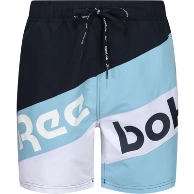 Abbildung von Reebok Badeshorts &quot;Ryan&quot;, asymmetrisch gestreift, geteilter Logoschriftzug
