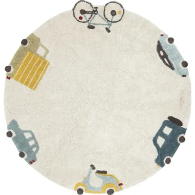 Abbildung von Lorena Canals Teppich Wheels Ø140 cm