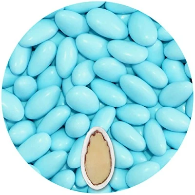 Abbildung von EinsSein® 500g Hochzeitsmandeln Colorato hellblau Gastgeschenke Hochzeit Zuckermandeln Schokomandeln Bonboniere Bonbons Schokotafeln ohne organzasäckchen Dragees Taufe Taufmandeln 1kg