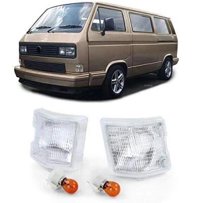 Abbildung von Carparts Online Weiße Blinker Paar Links Rechts für VW T3 Bus Kasten Transporter Pritsche 79 92