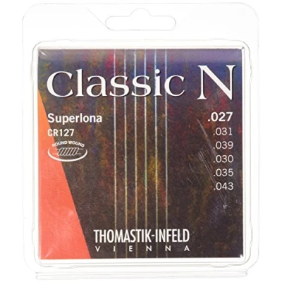 Abbildung von Thomastik 656617 Saiten für Klassik Gitarre Classic N Series, Satz Superlona Light CR127 Roundwound