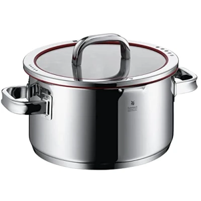 Abbildung von WMF Fleischtopf Function 4, Cromargan® Edelstahl rostfrei 18/10 (1 tlg., mit Deckel 24 cm (Volumen 5,7l, Höhe 13 cm), optimal für Herdplatten Ø 22