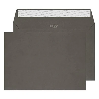 Abbildung von Blake Creative Colour 324 Briefumschläge Haftklebung Graphitgrau C5 162 x 229 mm 120g/m² 500 Stück