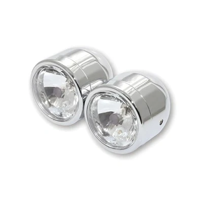 Abbildung von Shin Yo Doppelscheinwerfer 90 mm Abblend /Fernlicht H7/H4 chrom