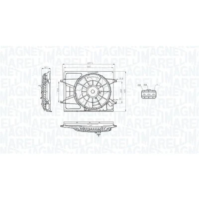 Abbildung von MAGNETI MARELLI 069422793010 Lüfter 420 12 96 HYUNDAI: i30 I Schrägheck, Kombi