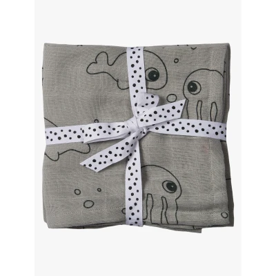 Abbildung von Done By Deer Swaddler Sea Friends 120x120 2er Pack, Grey