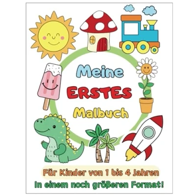 Abbildung von Mein erstes Malbuch für Kinder: viele süße Zeichnungen mit einfachen Bildern zum Ausmalen Kinder bis 4 Jahre