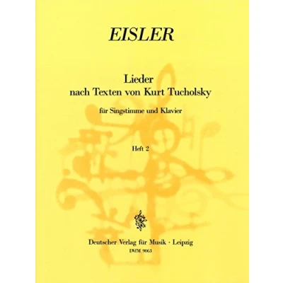 Abbildung von Lieder nach Texten von Kurt Tucholsky für Singstimme und Klavier Heft 2 (DV 9063)