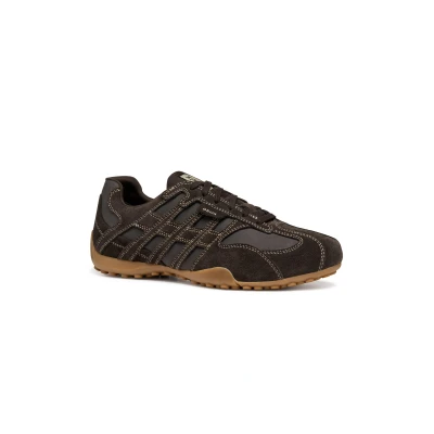 Abbildung von Geox U Snake Original Herren Leder Sneaker U55MNB 022EK C6006 Braun