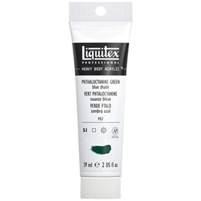 Abbildung von Liquitex 1045317 Professional Heavy Body Acrylfarbe in Künstlerqualität mit ausgezeichneter Lichtechtheit buttriger Konsistenz, 59ml Tube Phthalogrün (Blauton)