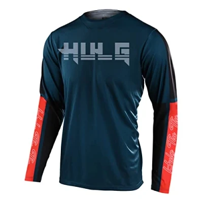 Abbildung von HULG Radfahren Jersey Herren Mountainbike Motocross Langarm MTB T Shirt,Shirt Downhill Fahrrad Schnelltrocknend (Color 13,L)