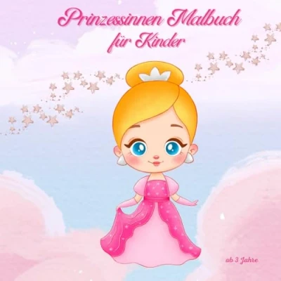 Abbildung von Prinzessinnen Malbuch für Kinder ab 3 Jahren: 50 zauberhafte Motive Mädchen mit und Schlössern: Geschenk