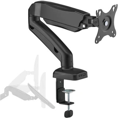 Abbildung von Xantron® Monitor Tischhalterung für 1 bis 32 Zoll, Höhenverstellbar [ohne Schrauben] Arm VESA 75x75 &amp; 100x100 / Halterung mit Schwenkarm Schreibtisch