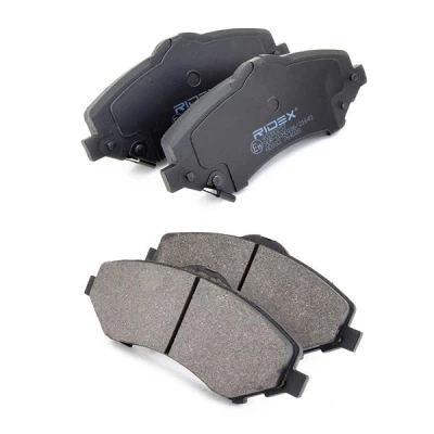 Abbildung von RIDEX 402B0257 Bremsbelagsatz Vorderachse mit akustischer Verschleißwarnung Anti Quietsch Blech DODGE: Grand Caravan V MPV, Nitro SUV, Journey MPV