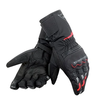 Abbildung von Dainese TEMPEST UNISEX D DRY LONG Handschuhe, Schwarz/Rot, Größe XXXS