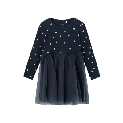 Abbildung von Name it Nmfnadja Dress Cocktailkleid/festliches Kleid für Kinder, Größe: 122, Dark sapphire