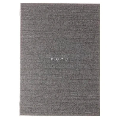 Abbildung von DAG Style, Speisekarte Restaurant A4 Linie Italy, Menü mit Aufschrift &quot;Menü&quot;, Farbe Grau, PU, 100% Made in Italy
