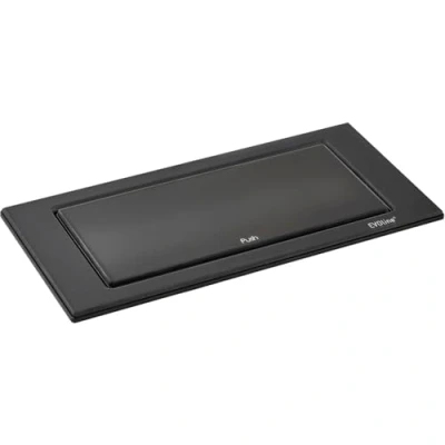 Abbildung von EVOline Backflip Steckdose versenkbare 2 fach mit USB C Charger, Kunststoff/Glas schwarz matt
