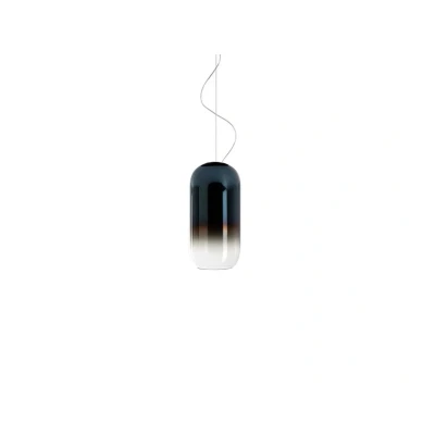 Abbildung von Artemide Gople Mini Hängeleuchte blau/silber