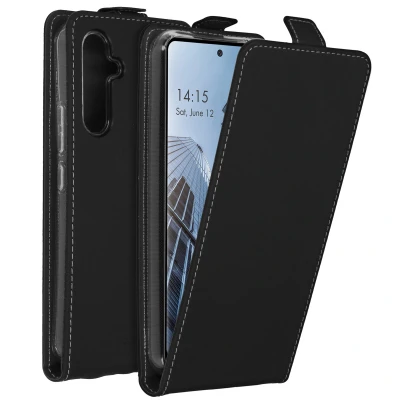 Abbildung von Samsung Galaxy A54 (5G) Hülle Kunstleder Accezz Flip Case Handyhülle Schwarz