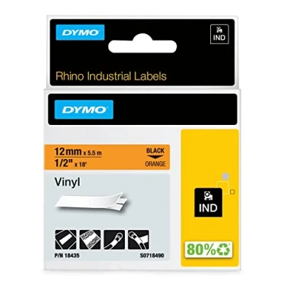 Abbildung von Dymo 18435 (S0718490) (12 mm) Schwarz bis orange Tape