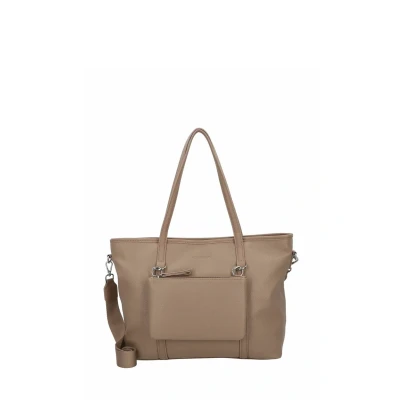 Abbildung von TOM TAILOR Shopper &quot;Jamila&quot;, ein Platzwunder mit 2 in1 Funktion aus fein genarbtem Lederimtiat