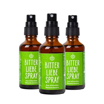 Abbildung von BitterLiebe® Bitterstoffe Spray 50ml 3er Set I Bittertropfen aus Die Höhle der Löwen Hildegard von Bingen, Bitterkräuter